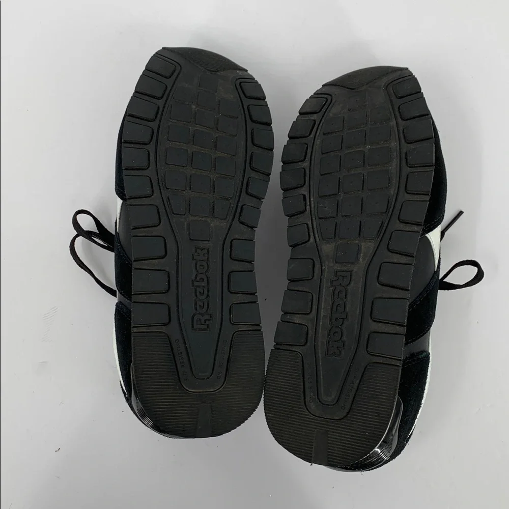 Reebok Harman Work sneakers black leather composite safety toe tie men 7 WIDE